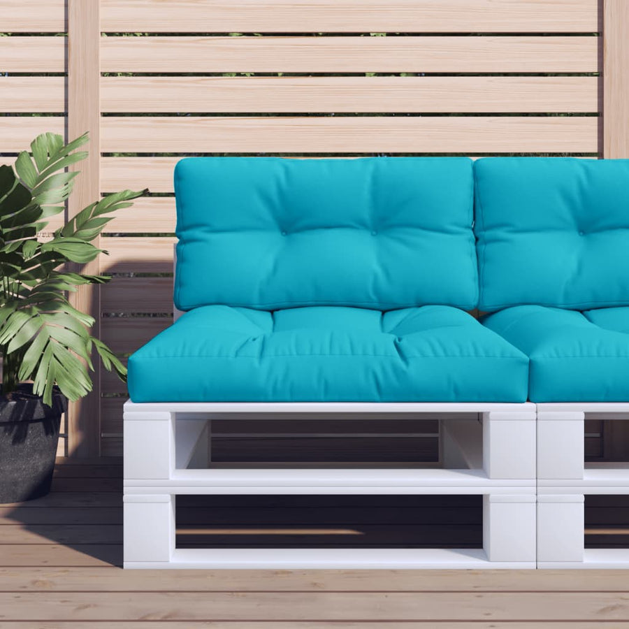 Palletkussens 2 st stof turquoise 70 x 70 x 12 cm Turquoise