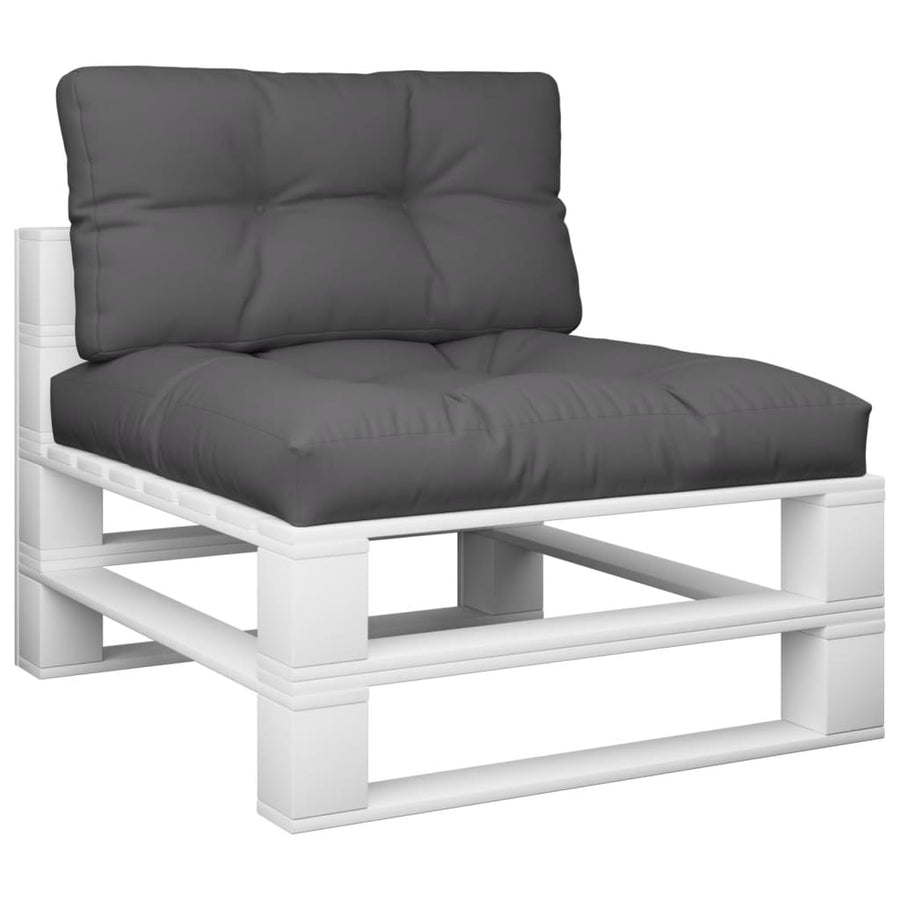 Palletkussens 2 st stof antracietkleurig