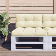 Palletkussens 2 st crèmekleurig 80x80x12 cm