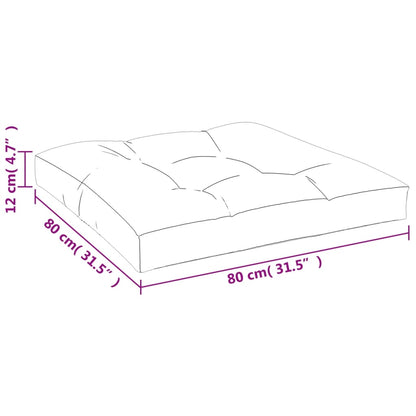 Palletkussens 2 st stof zwart