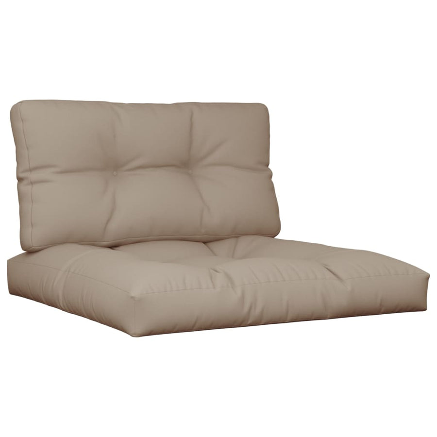 Palletkussens 2 st stof taupe