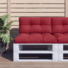 Pallet cushions 2 pc fabric wine red