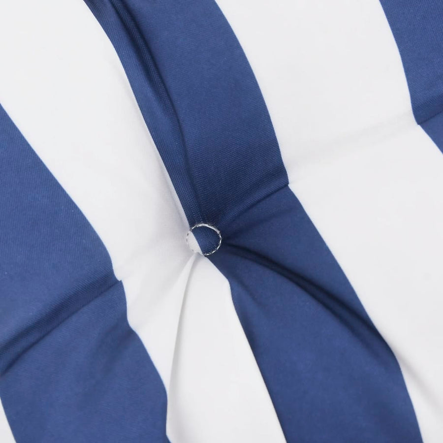 Palletkussens 2 st stof gestreept wit en blauw