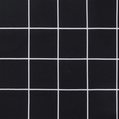 Palletkussens 2 St Stof Ruitpatroon Zwart 80 x 80 x 12 cm Zwart en wit