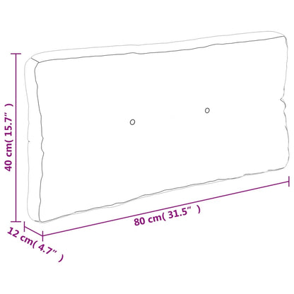 Palletkussens 2 St Stof Ruitpatroon Zwart 80 x 80 x 12 cm Zwart en wit