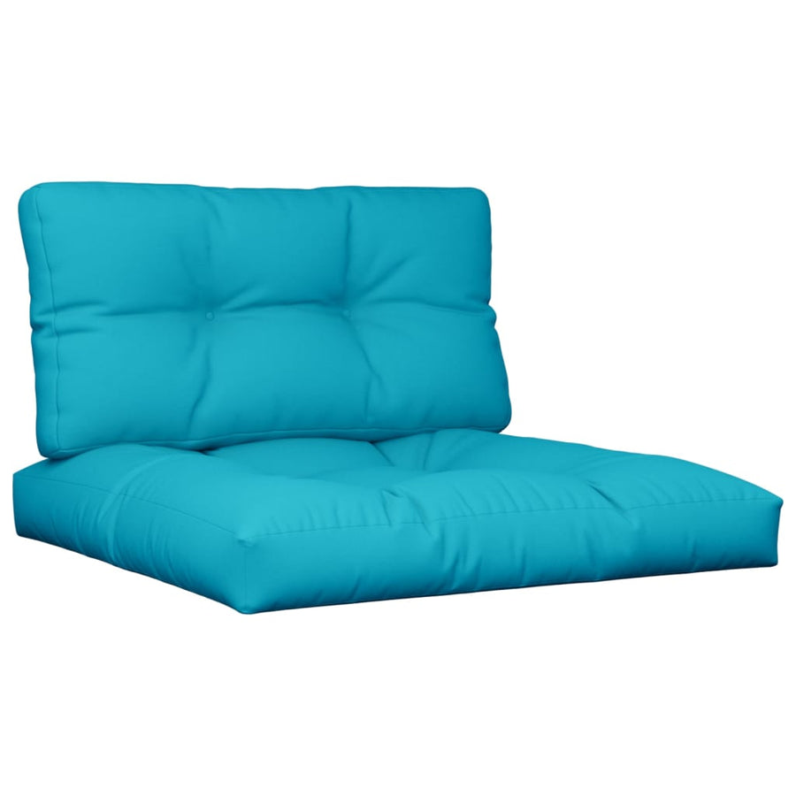 Palletkussens 2 St Stof Turquoise 80 x 80 x 12 cm