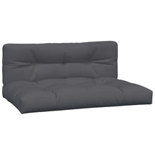 Palletkussens 2 st stof antracietkleurig