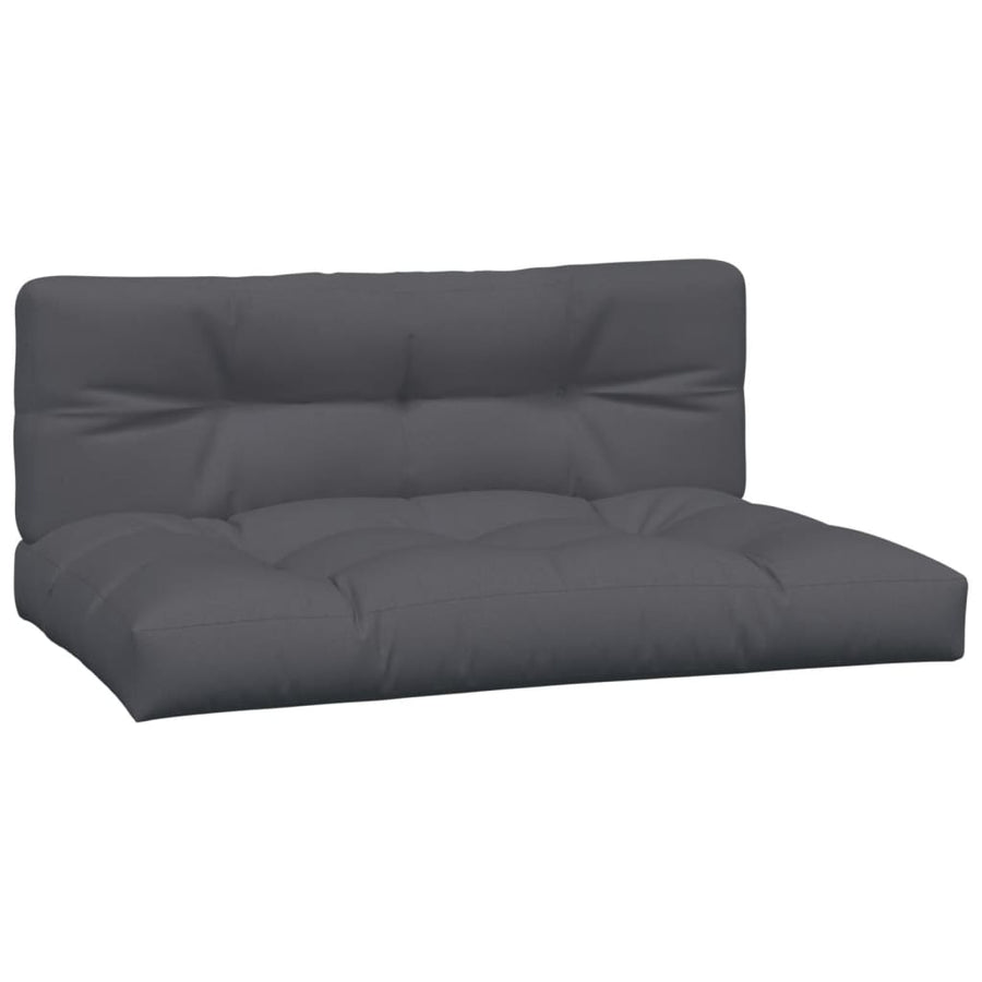 Palletkussens 2 st stof antracietkleurig
