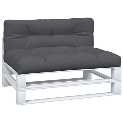 Palletkussens 2 st stof antracietkleurig