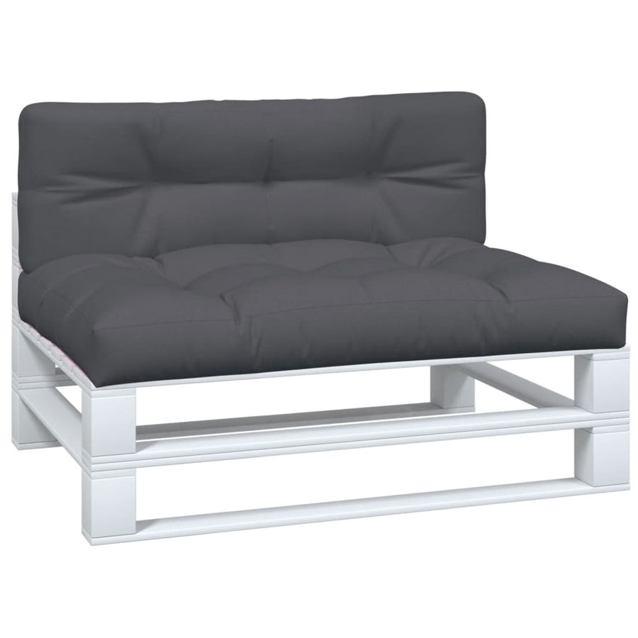 Palletkussens 2 st stof antracietkleurig