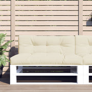 Palletkussens 2 st stof crème 120x80x12 cm