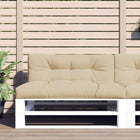 Palletkussens 2 stuks 120x80x12 cm beige