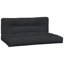 Palletkussens 2 st stof zwart
