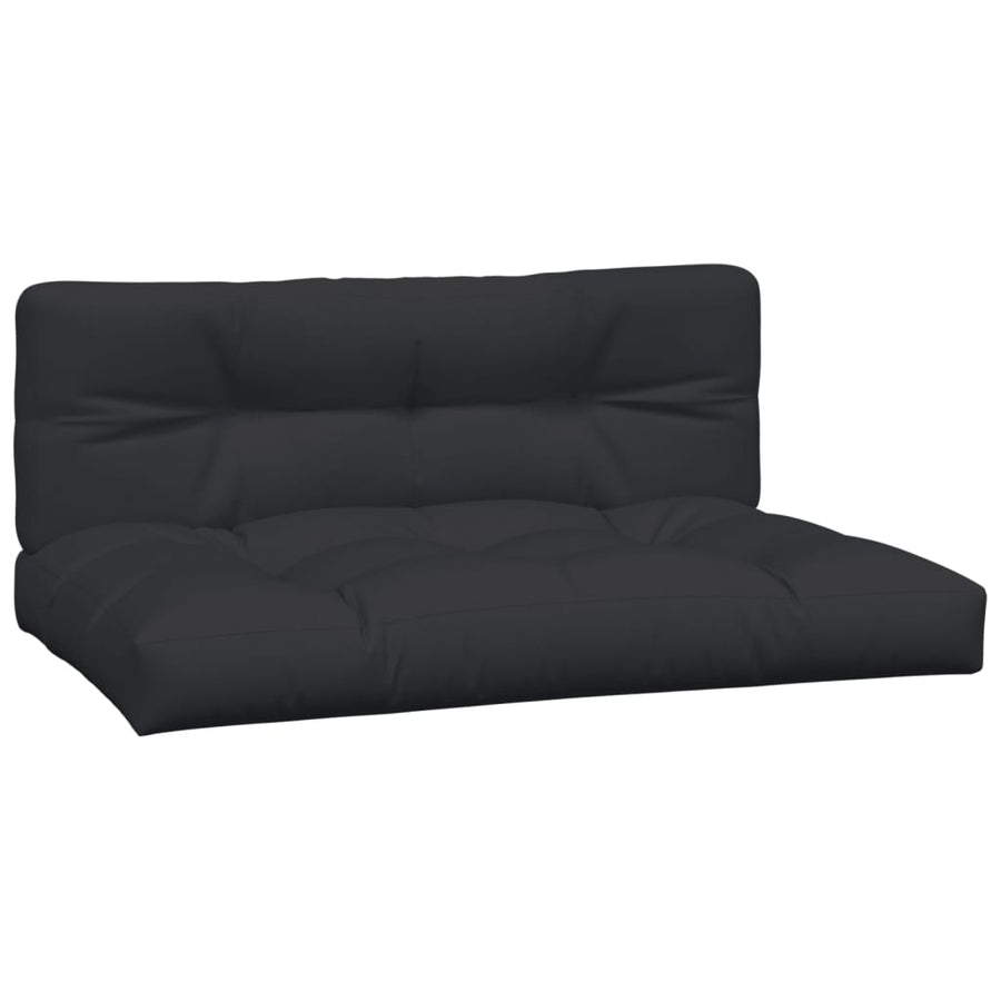 Palletkussens 2 st stof zwart