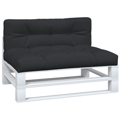Palletkussens 2 st stof zwart