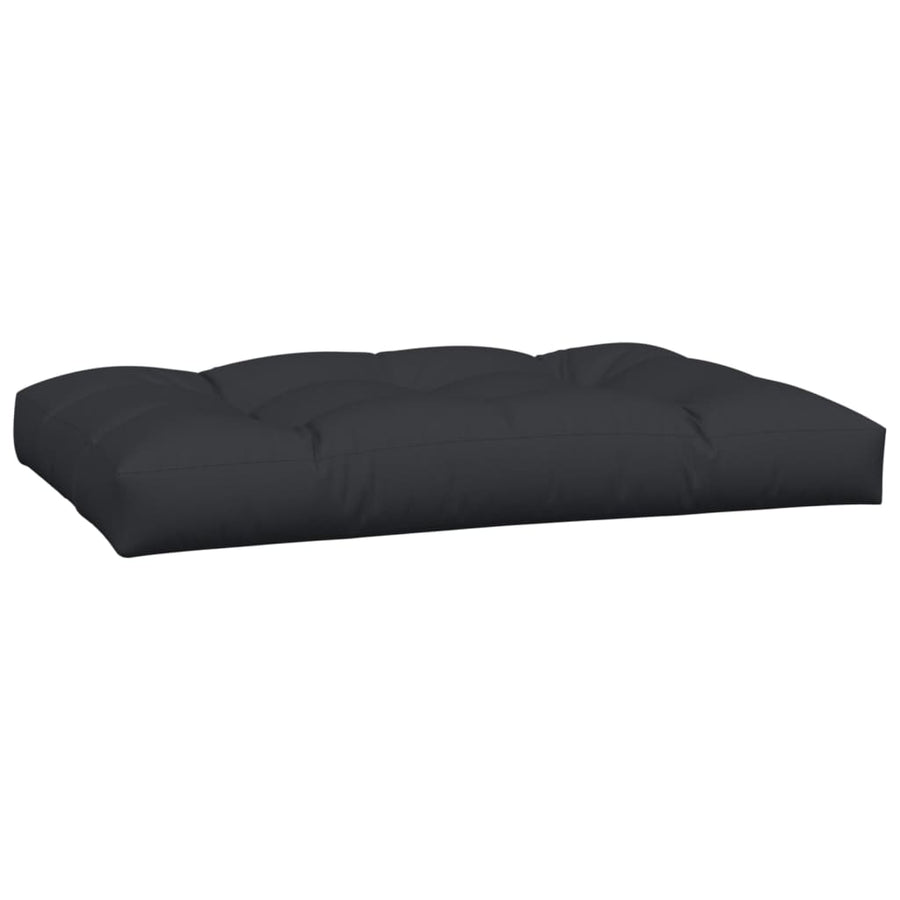 Palletkussens 2 st stof zwart