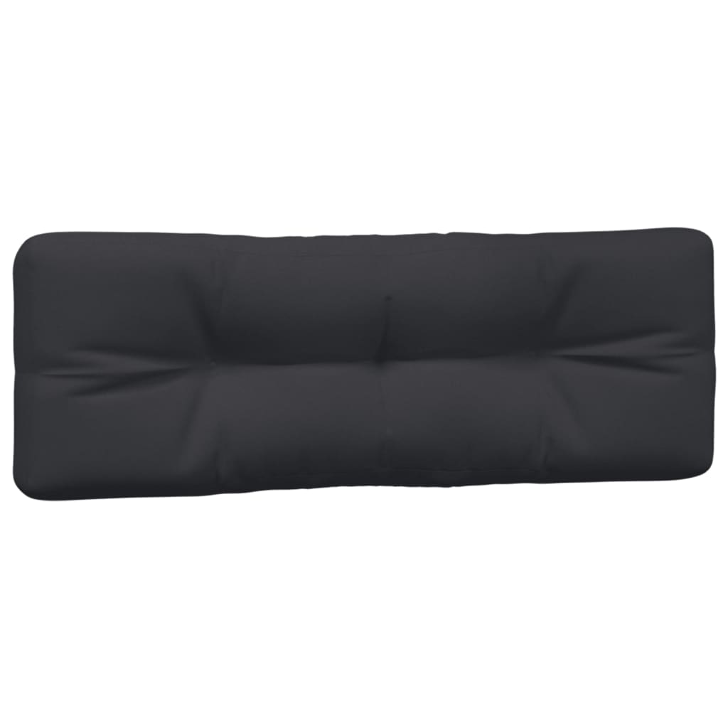 Palletkussens 2 st stof zwart