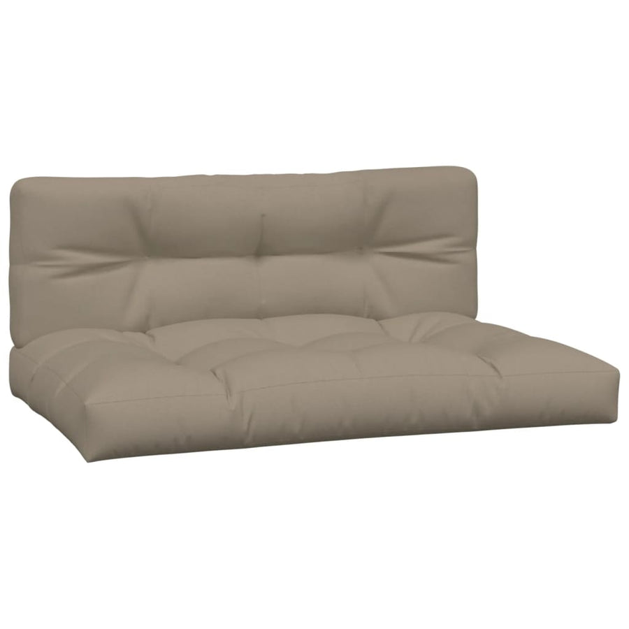Palletkussens 2 st stof taupe