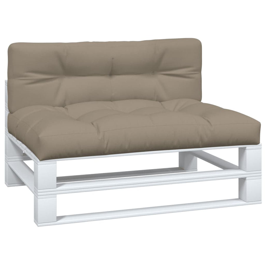 Palletkussens 2 st stof taupe