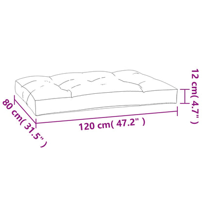 Palletkussens 2 st stof taupe