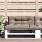 Pallet cushions 2 pcs fabric taupe
