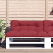 Palletkussens 2 st wijnrood 120x80x12 cm