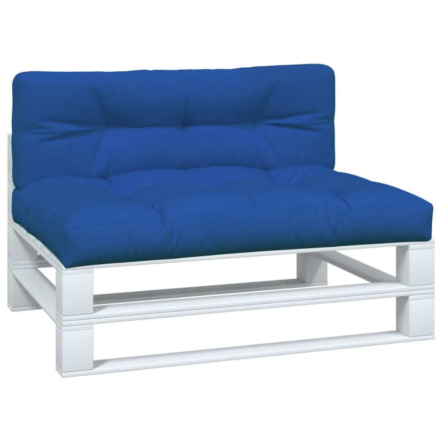 Palletkussens 2 st stof koningsblauw