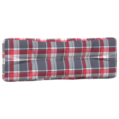 Palletkussens 2 st stof ruitpatroon rood