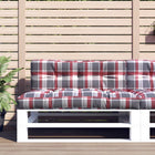 Pallet cushions 2 pcs fabric checkered red