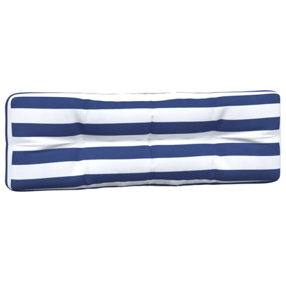 Palletkussens 2 St Stof Gestreept En Blauw En Wit 120 x 80 x 12 cm