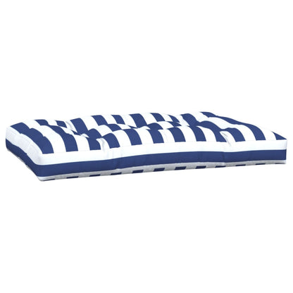 Palletkussens 2 St Stof Gestreept En Blauw En Wit 120 x 80 x 12 cm
