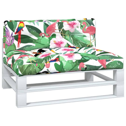 Palletkussens 2 st stof meerkleurig 120 x 80 x 12 cm Groen en roze
