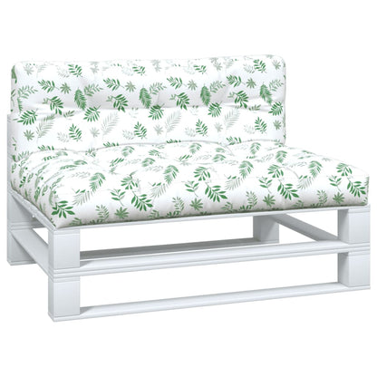Palletkussens 2 st stof bladpatroon