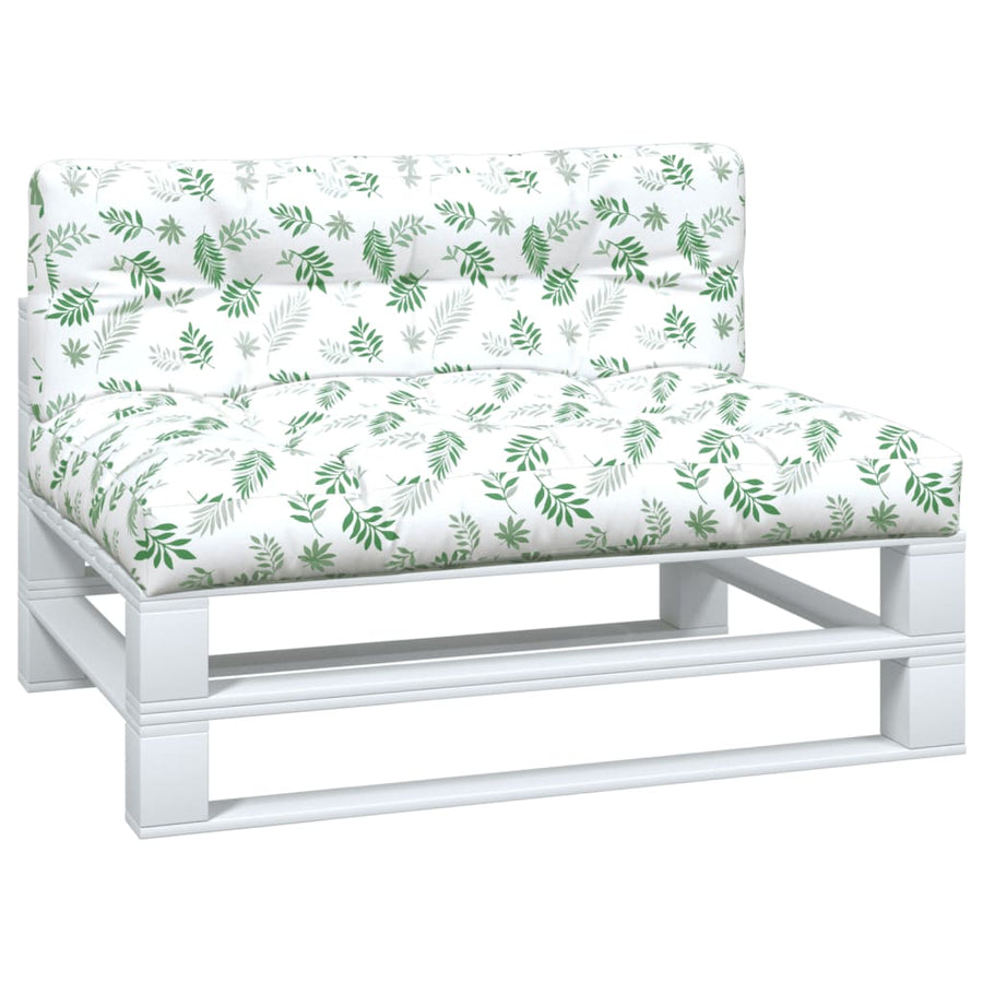 Palletkussens 2 st stof bladpatroon