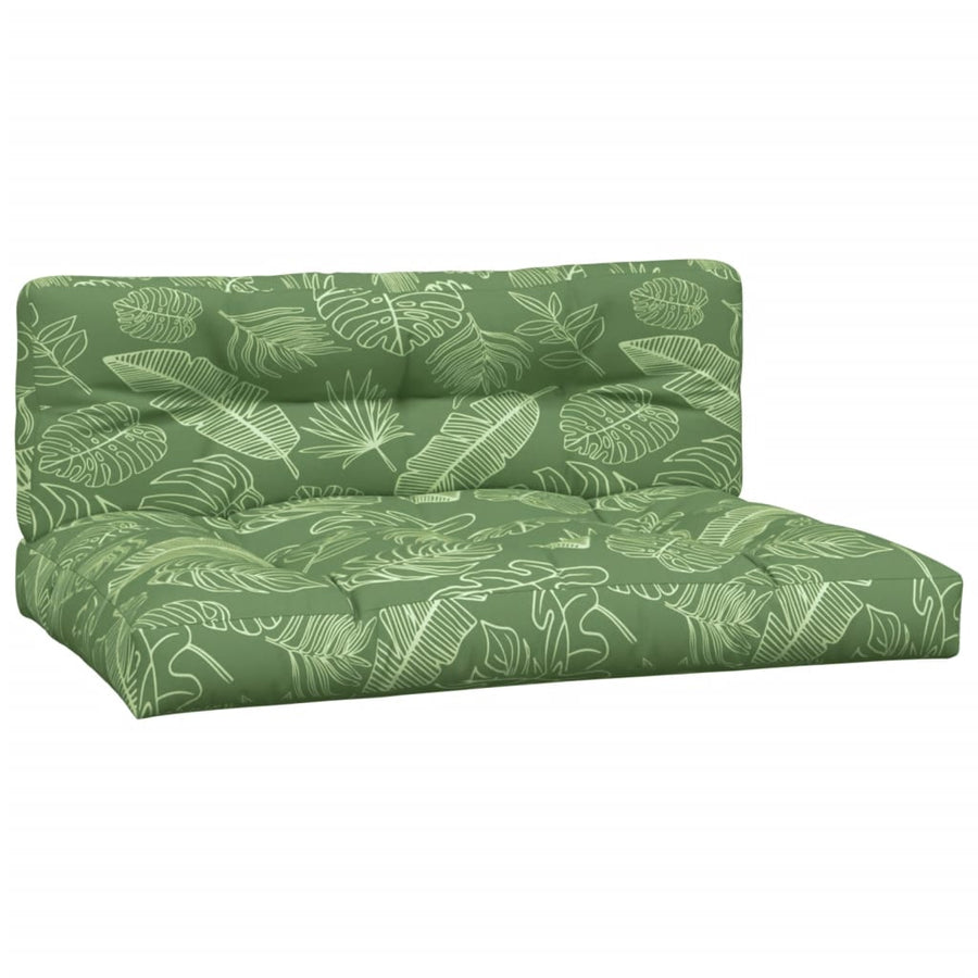 Palletkussens 2 st stof bladpatroon 120 x 80 x 12 cm Bladontwerp