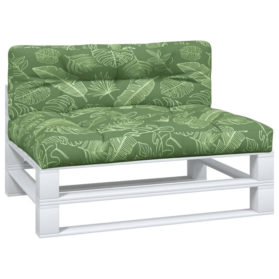 Palletkussens 2 st stof bladpatroon 120 x 80 x 12 cm Bladontwerp