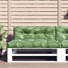 Pallet Cushions 2 pcs fabric leaf pattern