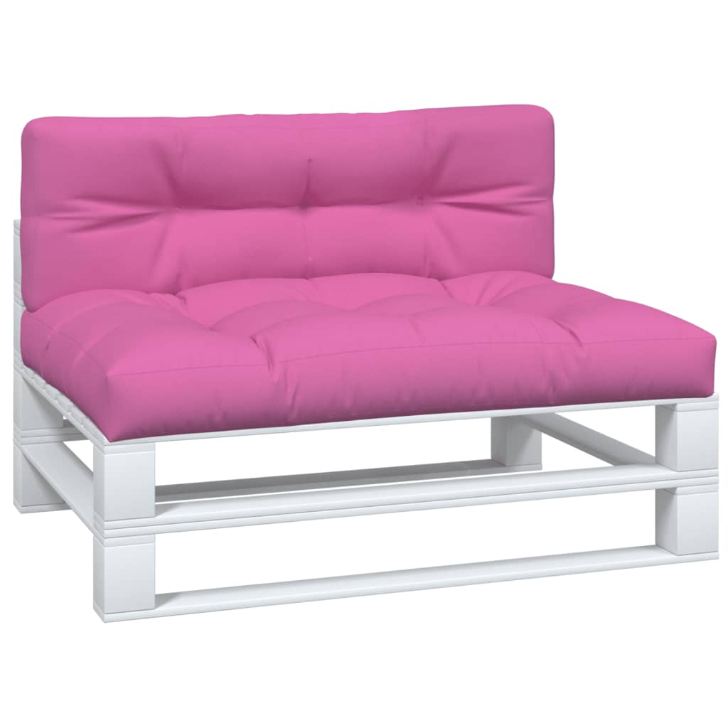 Palletkussens 2 st stof roze 120 x 80 x 12 cm Roze