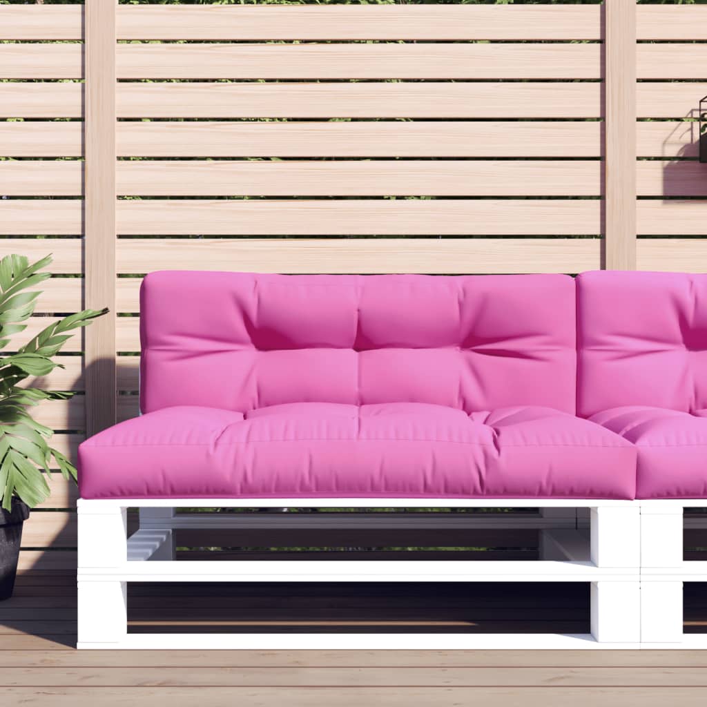 Palletkussens 2 st stof roze 120 x 80 x 12 cm Roze