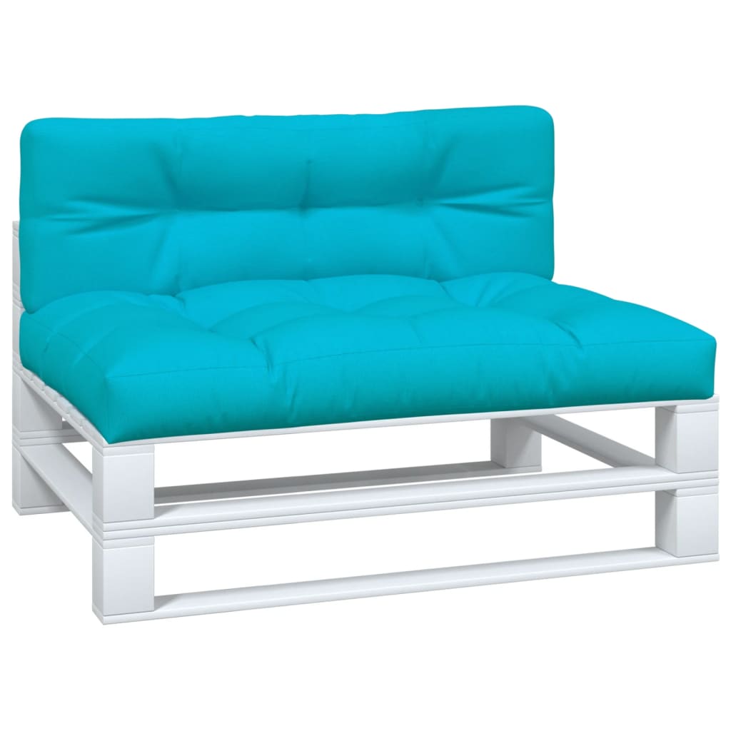 Palletkussens 2 st stof turquoise 120 x 80 x 12 cm Turquoise