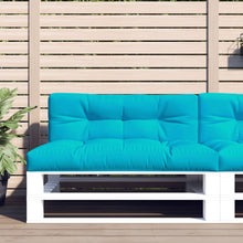 Palletkussens 2 st stof turquoise 120 x 80 x 12 cm Turquoise