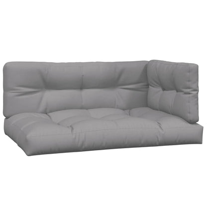 Palletkussens 3 st stof grijs