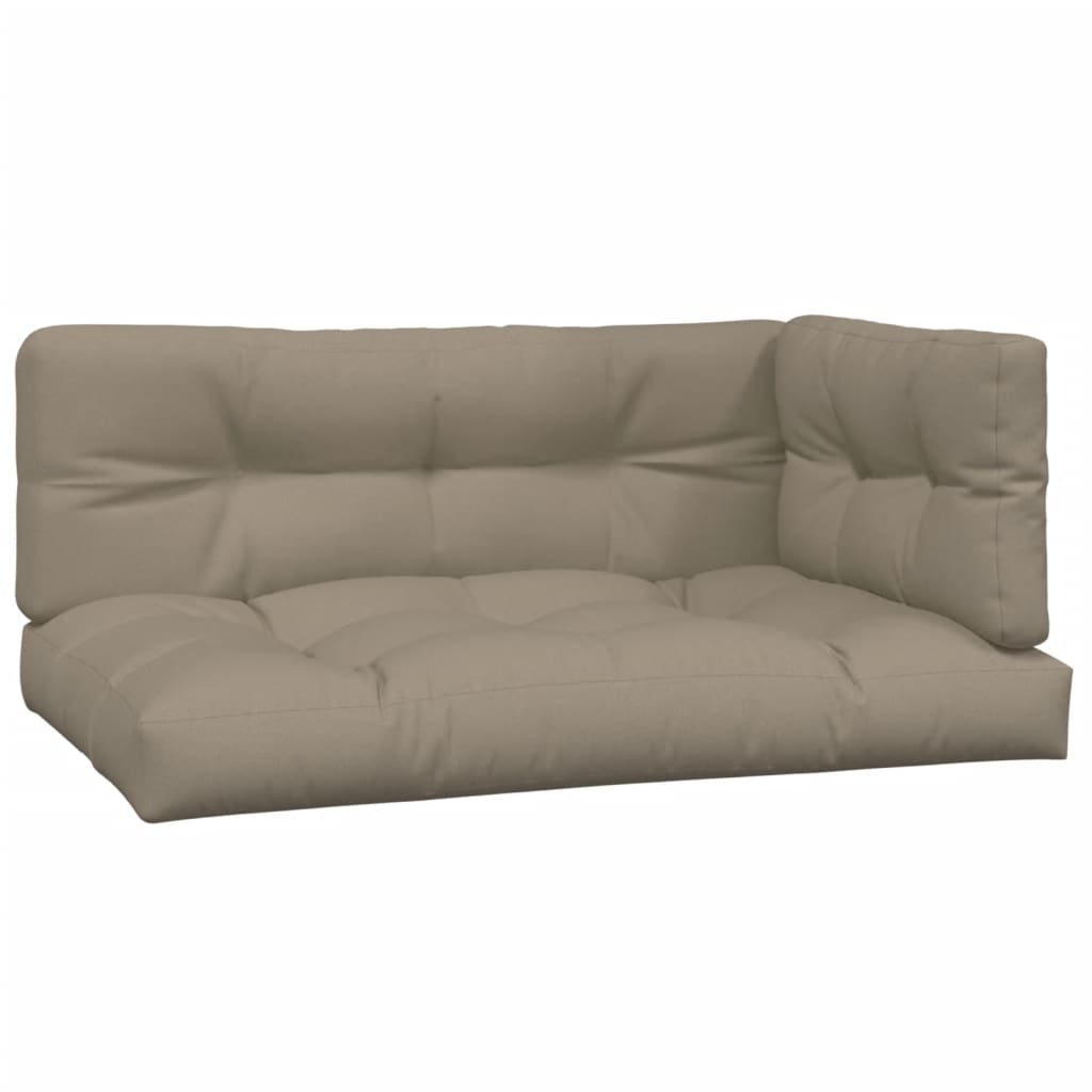 Palletkussens 3 st stof taupe