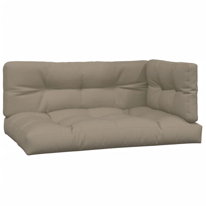 Palletkussens 3 st stof taupe