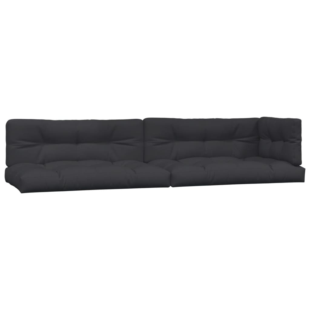 Palletkussens 5 st stof zwart