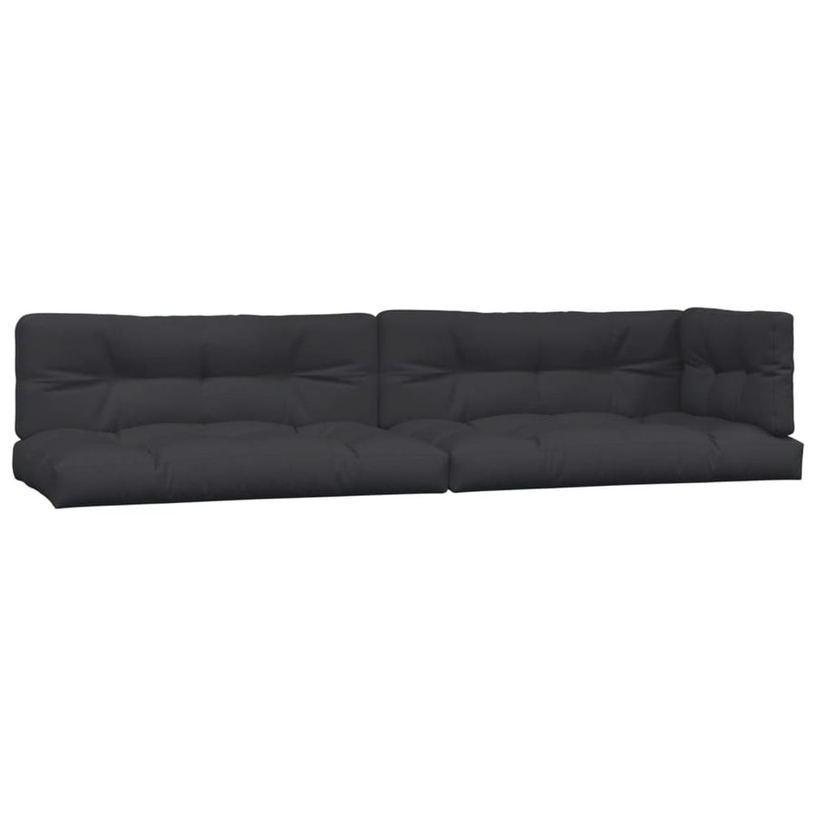 Palletkussens 5 st stof zwart