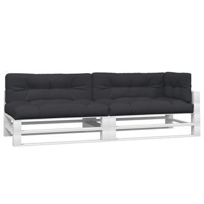 Palletkussens 5 st stof zwart