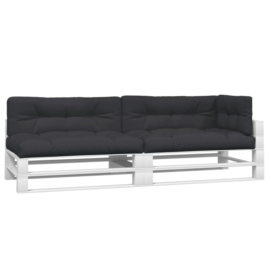 Palletkussens 5 st stof zwart