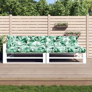 Pallet cushions 5 pcs leaf pattern fabric