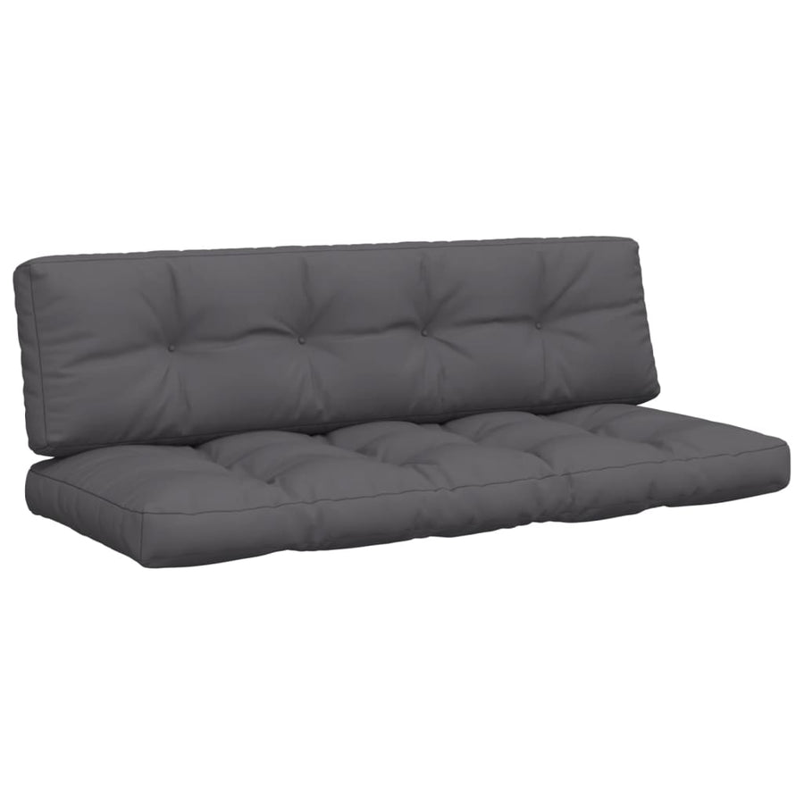 Palletkussens 2 st stof antracietkleurig